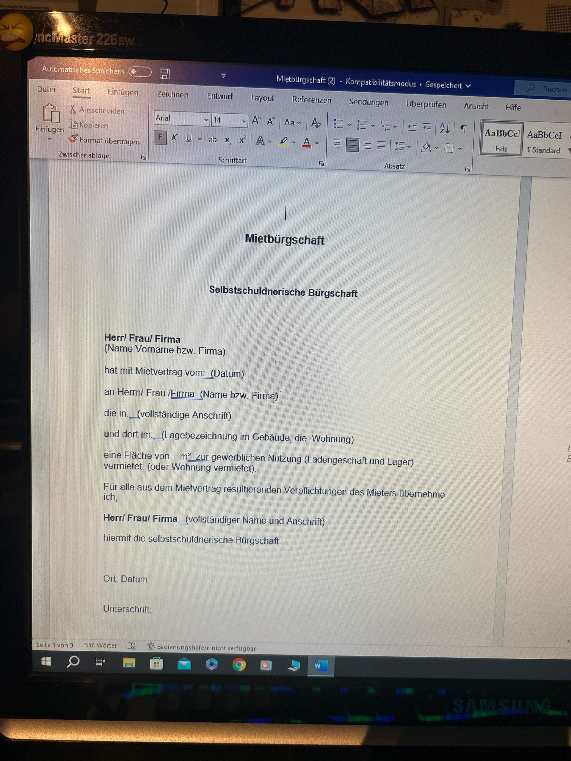 dokument ungültig machen ecke abschneiden