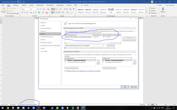 Microsoft Word Springt Immer Auf Englisch Obwohl Nur Deutsch