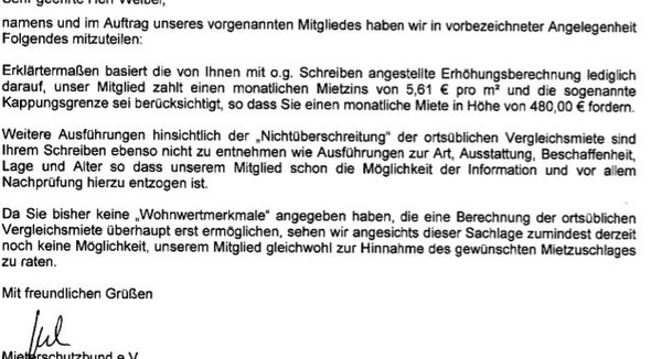 Mieterhöhung abgelehnt was nun Mieterhöhung abgelehnt was nun