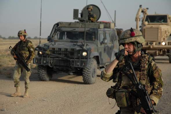 Militärisches Fahrzeug in Afghanistan?