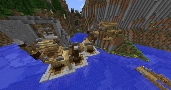 Lagerfels und Wohngebäude - (Minecraft, bauen, Insel)