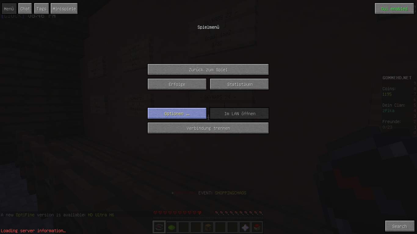 MINECRAFT buttons/schrift klein? (GUI)