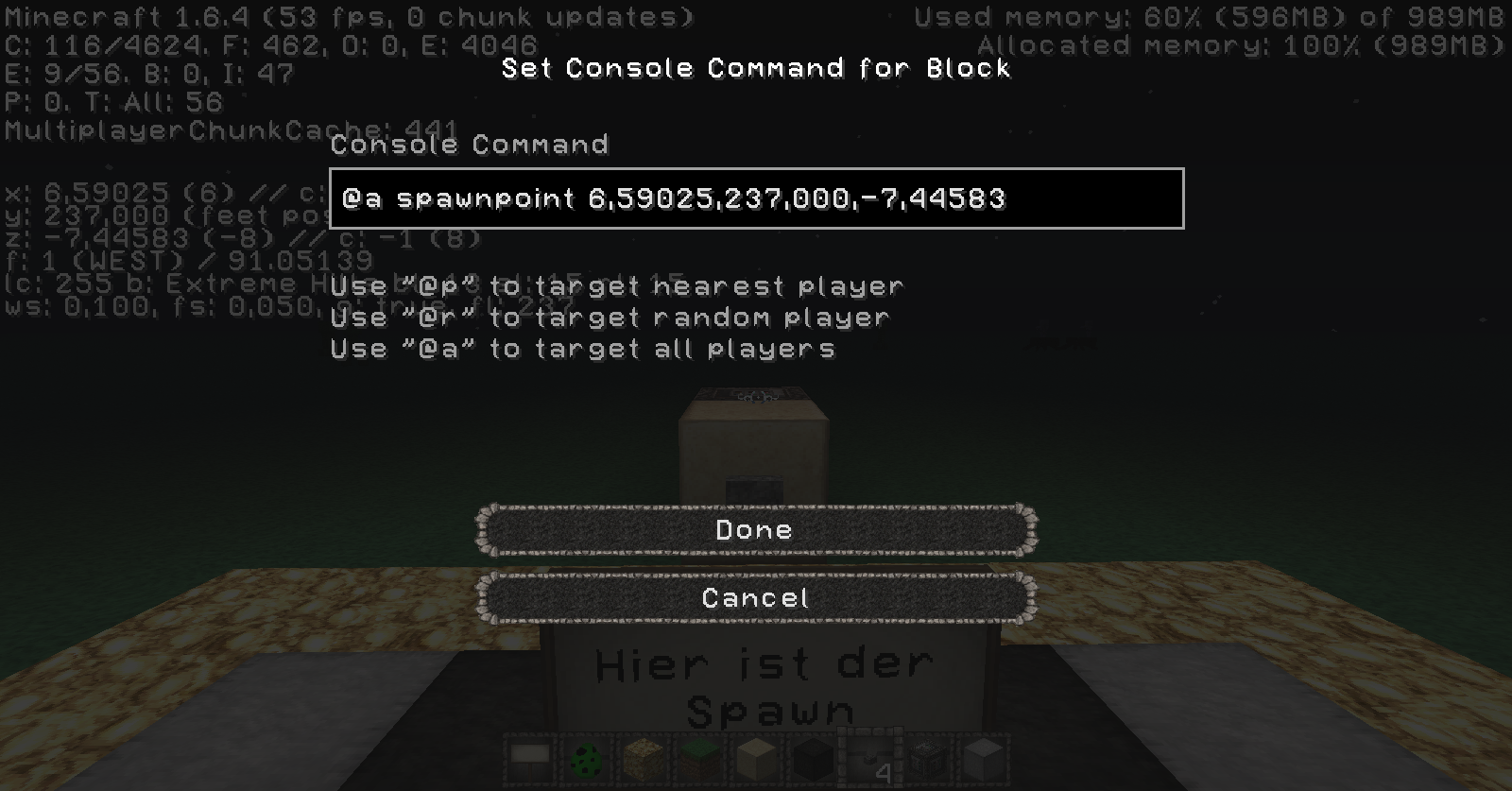 Minecraft CommandBlock ein befehl geht nicht :( kann mir  Minecraft CommandBlock ein befehl geht nicht :( kann mir