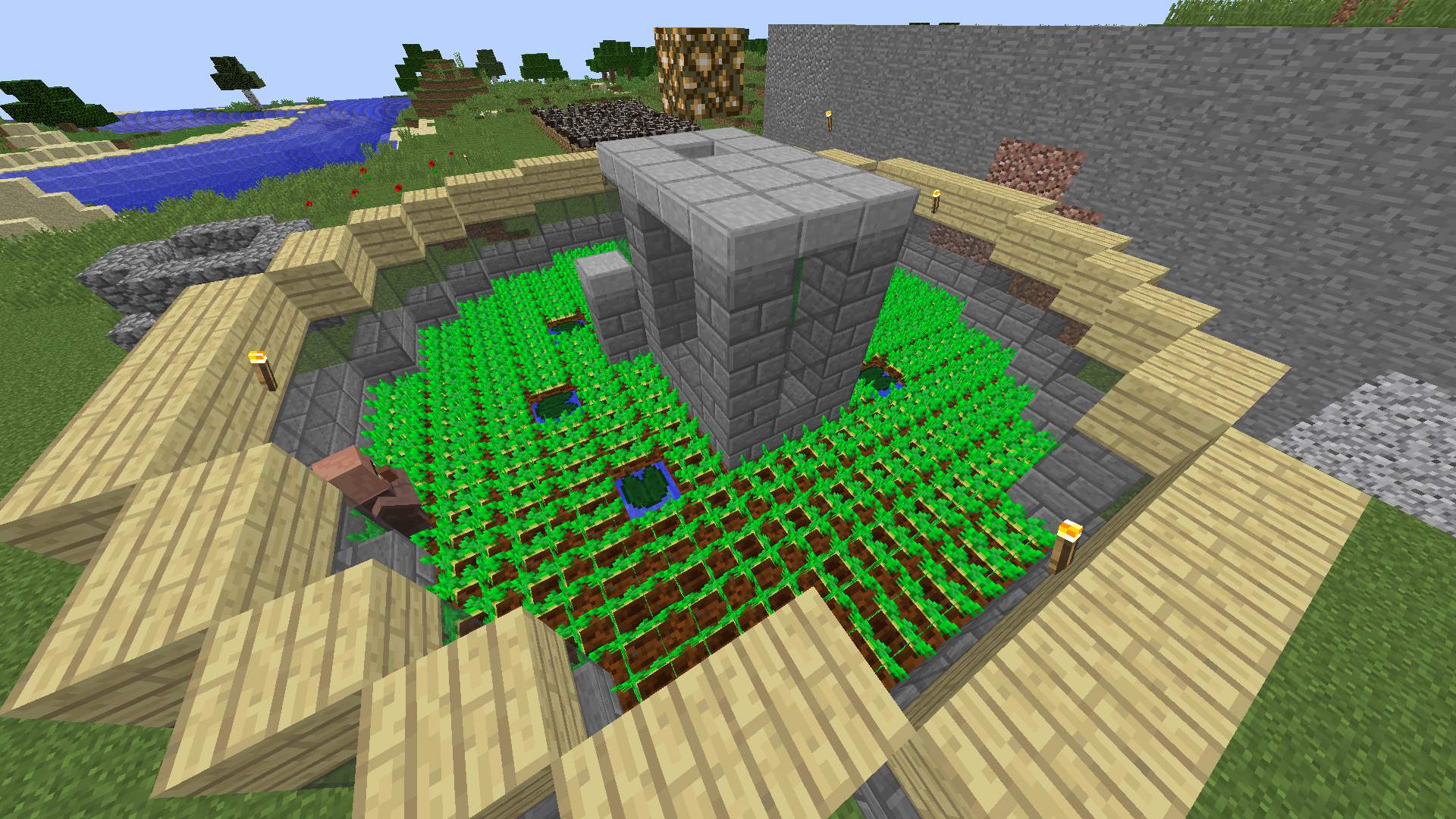 Minecraft Farm mit Villager funktioniert nicht (Videospiele)