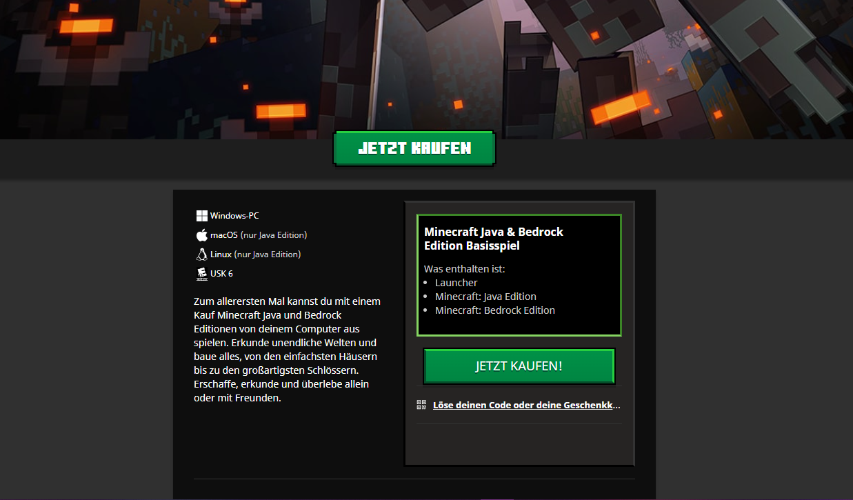 Minecraft gekauft nach jahren nur noch die demo spielbar? (PC, Laptop ...