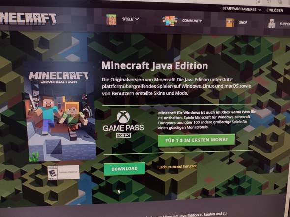 Minecraft Java Edition nur Demo bespielbar? (Computer, Technik, Spiele ...