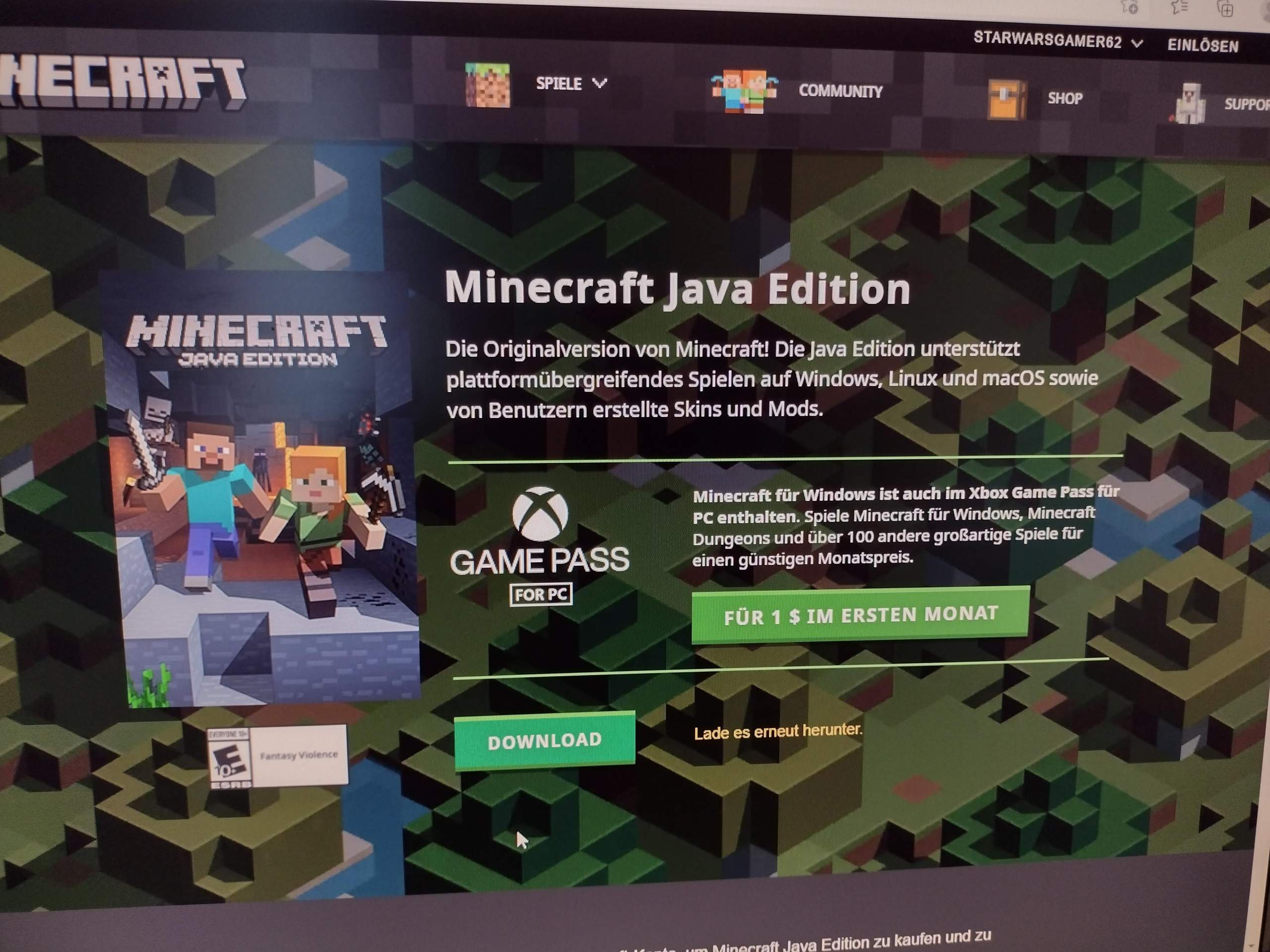 Minecraft Java Edition nur Demo bespielbar? (Computer, Technik, Spiele ...