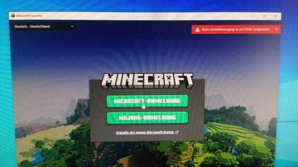 Minecraft Launcher Fehlermeldung?