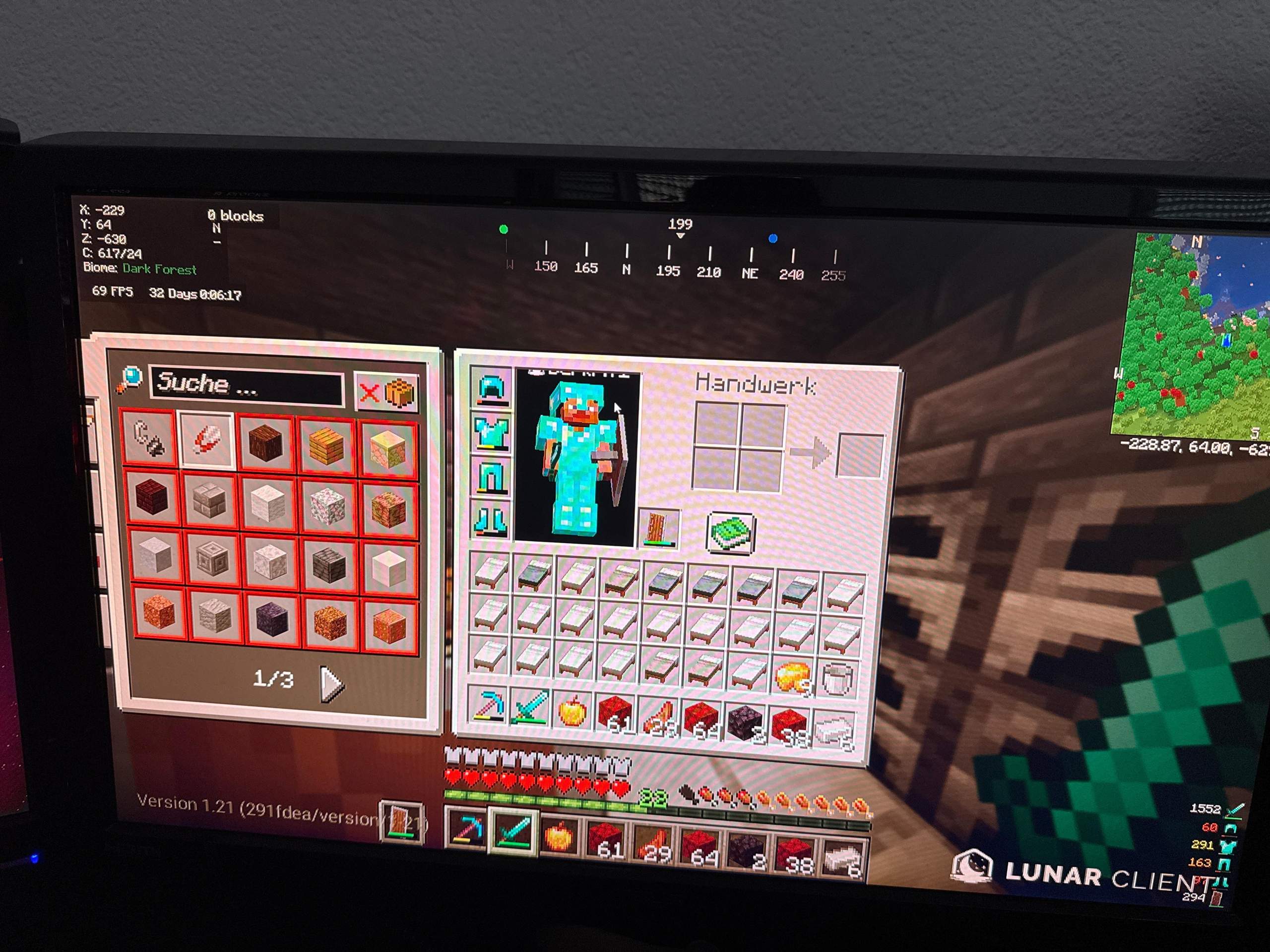 Minecraft menü zu weit links? (PC, Gaming)