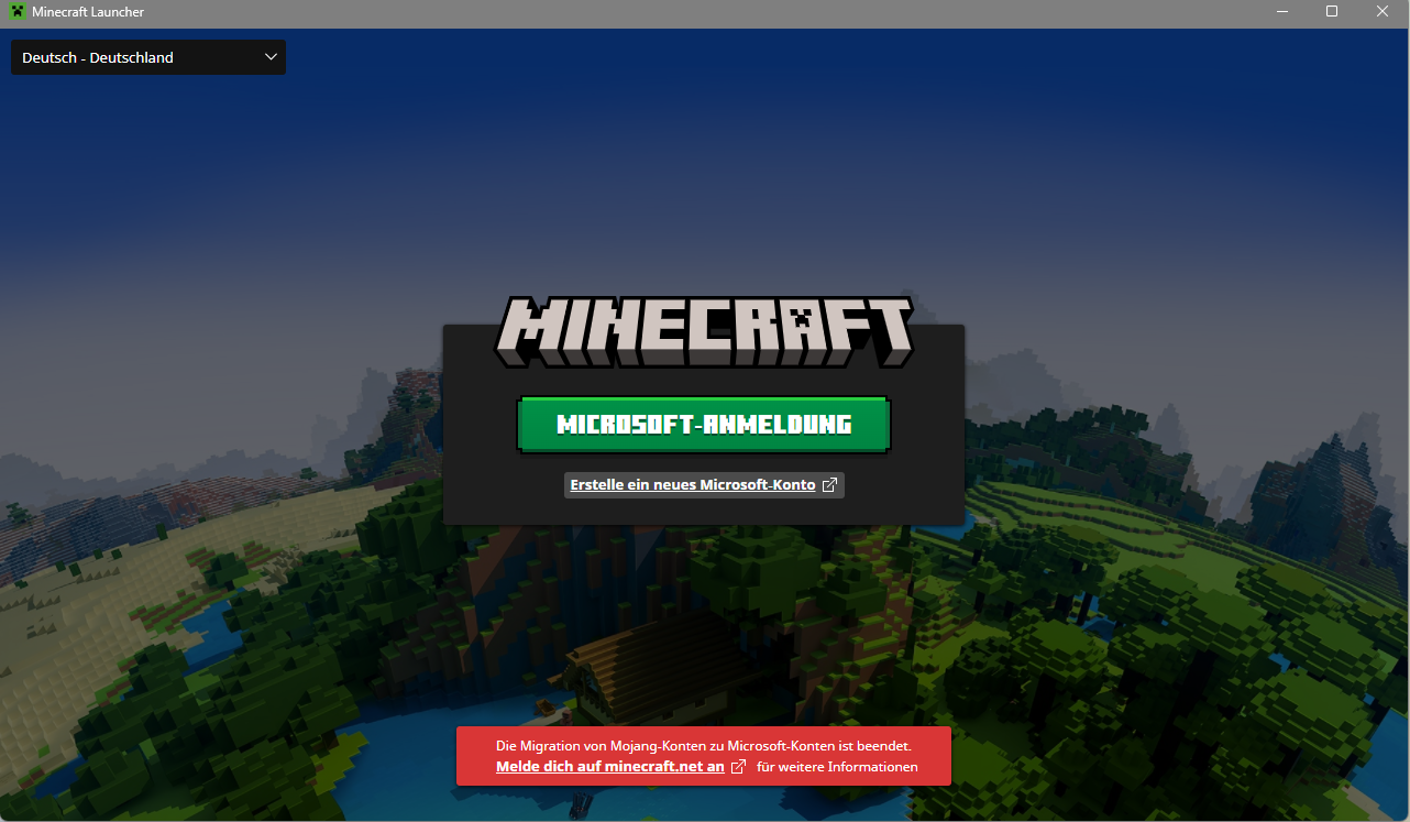 Minecraft Microsoft Account geht nicht? (Minecraft Java Edition, Mojang)