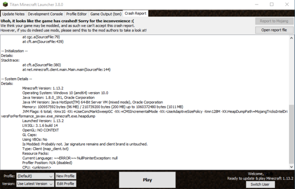 Minecraft Opengl Error Beim Starten Computer Technik Pc Minecraft Opengl Error Beim Starten Computer Technik Pc
