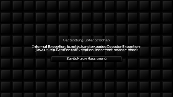 Minecraft Server Fehlermeldung?