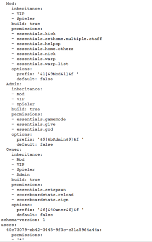 4.Teil Permissions - (Minecraft, Server, permissions)