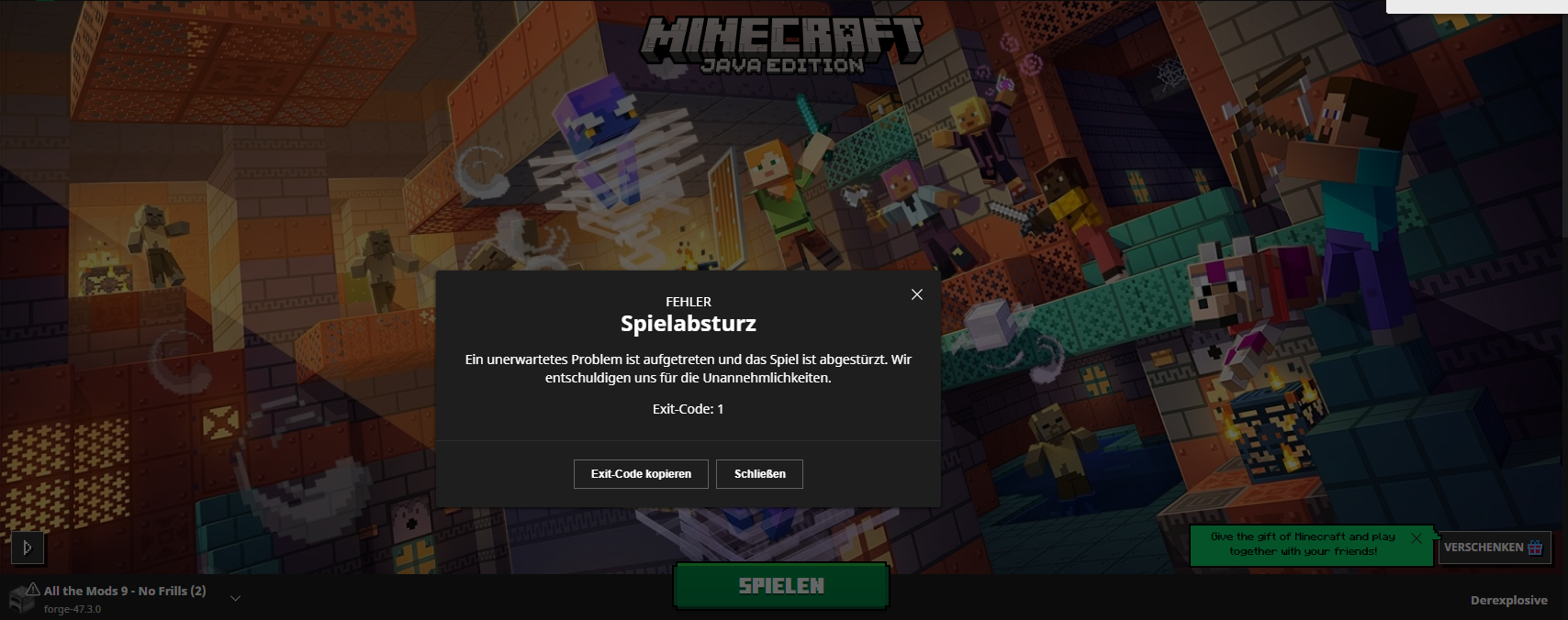 Mein Pc Stürzt Ab Wenn Ich Spiele Minecraft stürzt immer ab wenn ich curseforge benutze was tun
