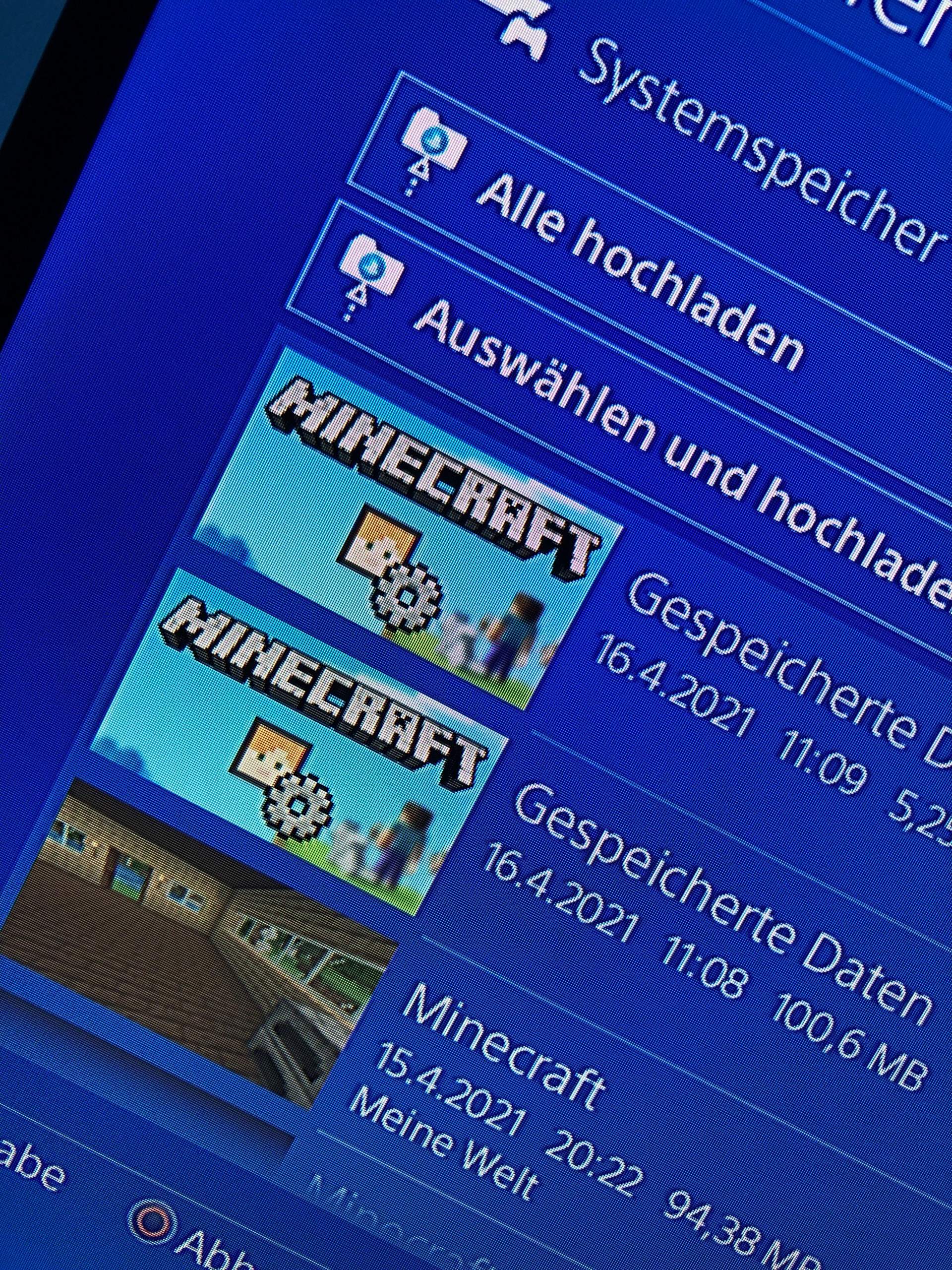 Minecraft Welt wird nicht angezeigt (PS4)? (Technik, Spiele und Gaming, Technologie)
