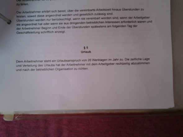 Urlaubsanspruch lt. Vertrag - (Urlaub, Minijob)
