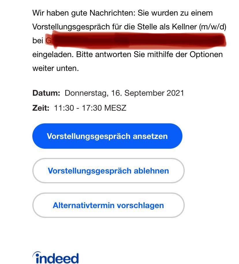 Minijob Vorstellungsgespräch? (Arbeit, Kellner)