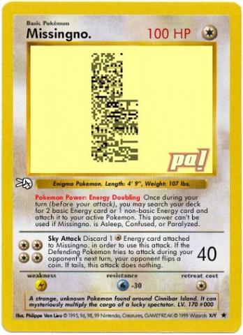 MissingNo Karte - (Pokemon, Pokemon Gelb, MissingNo)
