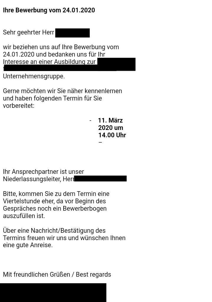 Missverstandnis Oder Doch Mein Pech Psychologie Ausbildung Und Studium Beruf Vorstellungsgespräch Zusagen Email