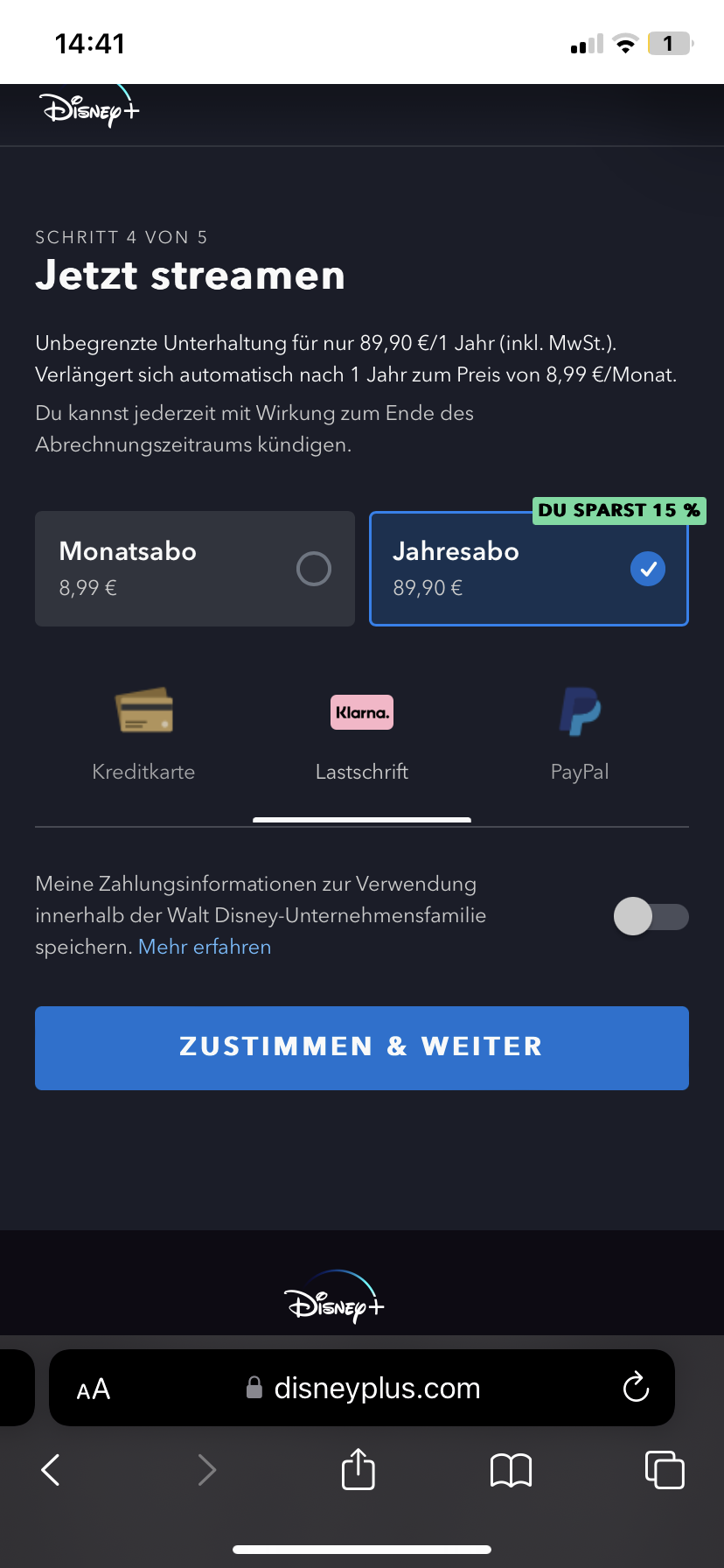 Mit der Disney+ Karte bezahlen aber wie? (Internet, Film, Serie)