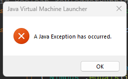 Mit Eclipse exportierte JAR zeigt beim ausführen die Fehlermeldung "A ...