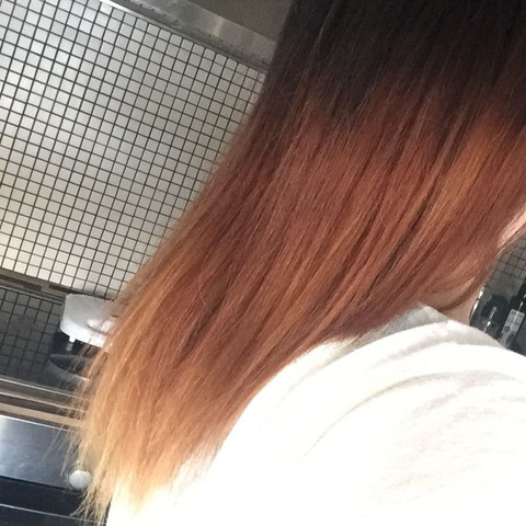 Haar Orange blond, ombre  - (Haare, Orange, silbershampoo)