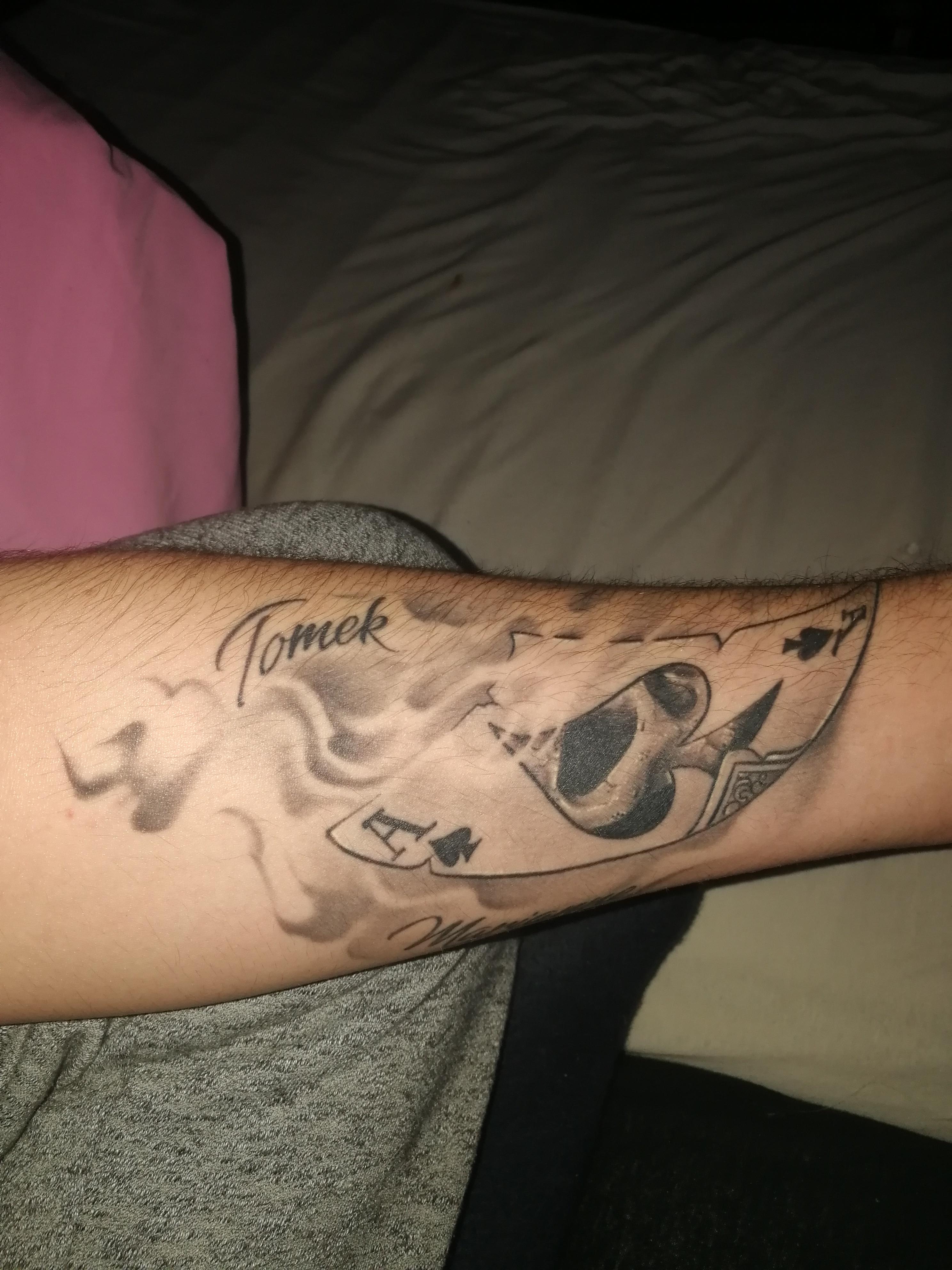 Mit was kann ich das am besten verbinden? (Tattoo, Arm)