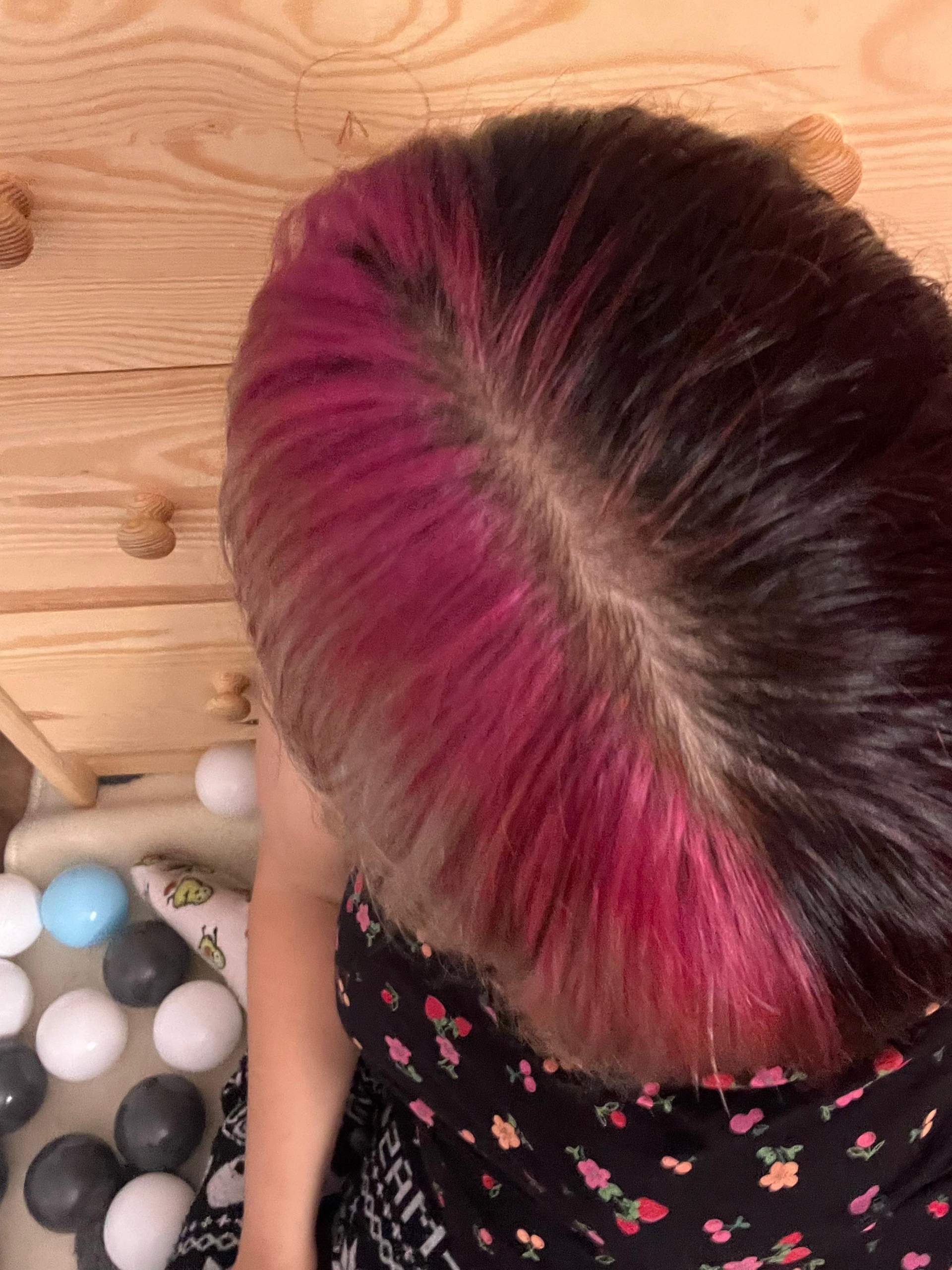 Mit welchem Directions Blau über pink färben? (Farbe, Friseur, Haarfarbe)