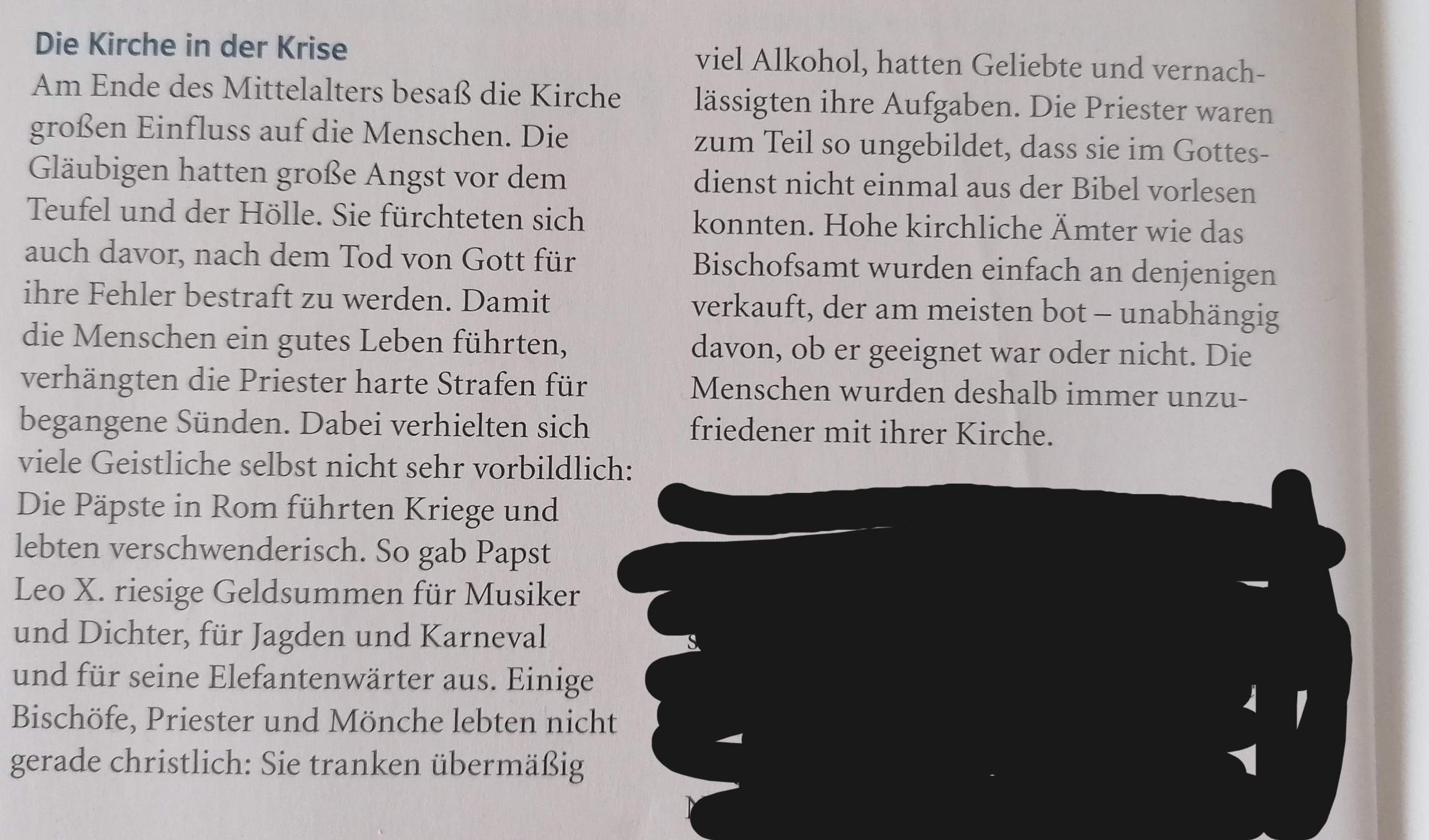 Warum waren die Menschen unzufrieden mit der Kirche?