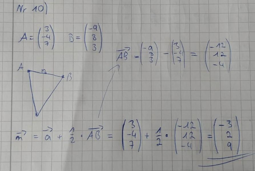 Mittelpunkt Einer Strecke Berechnen Vektoren Schule Mathe Mathematik