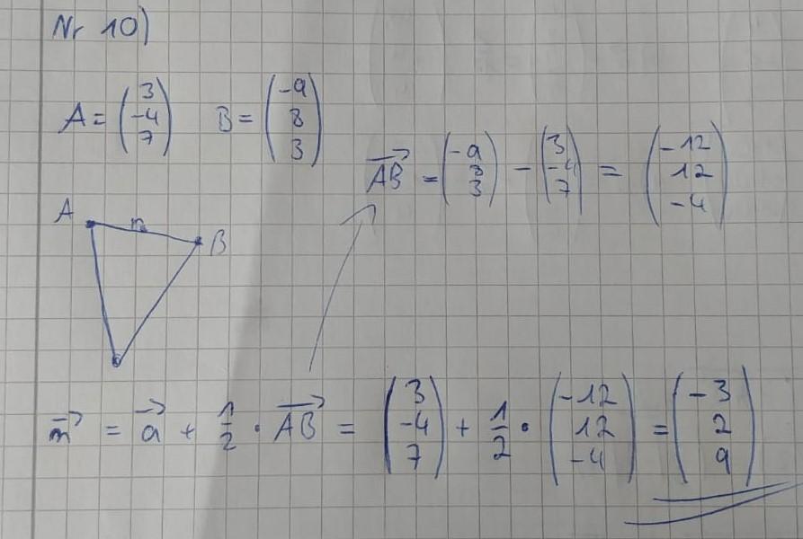 Mittelpunkt Einer Strecke Berechnen Vektoren Schule Mathe Mathematik