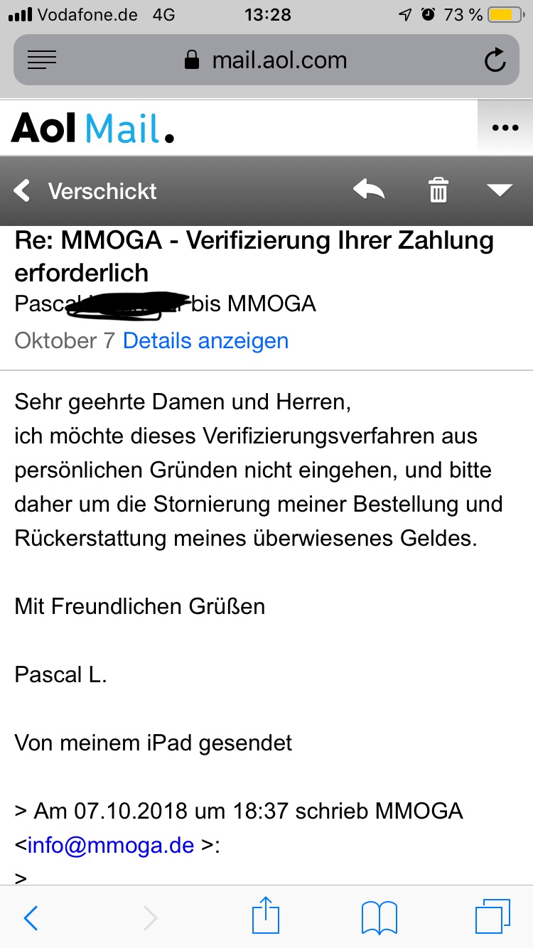 Mmoga Vorbestellung Wann Kommt Der Key MMOGA möchte eine Zahlungsverifizierung nach Abbuchung vom Konto was