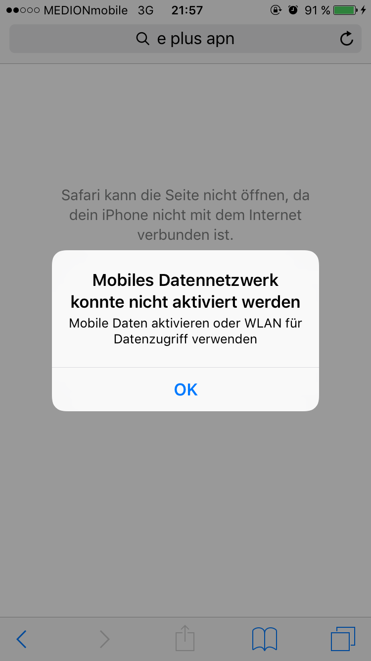 Mobile Daten Konnen Nicht Aktiviert Werden Iphone Ios 10 1 Aldi Talk Technik Handy Technologie