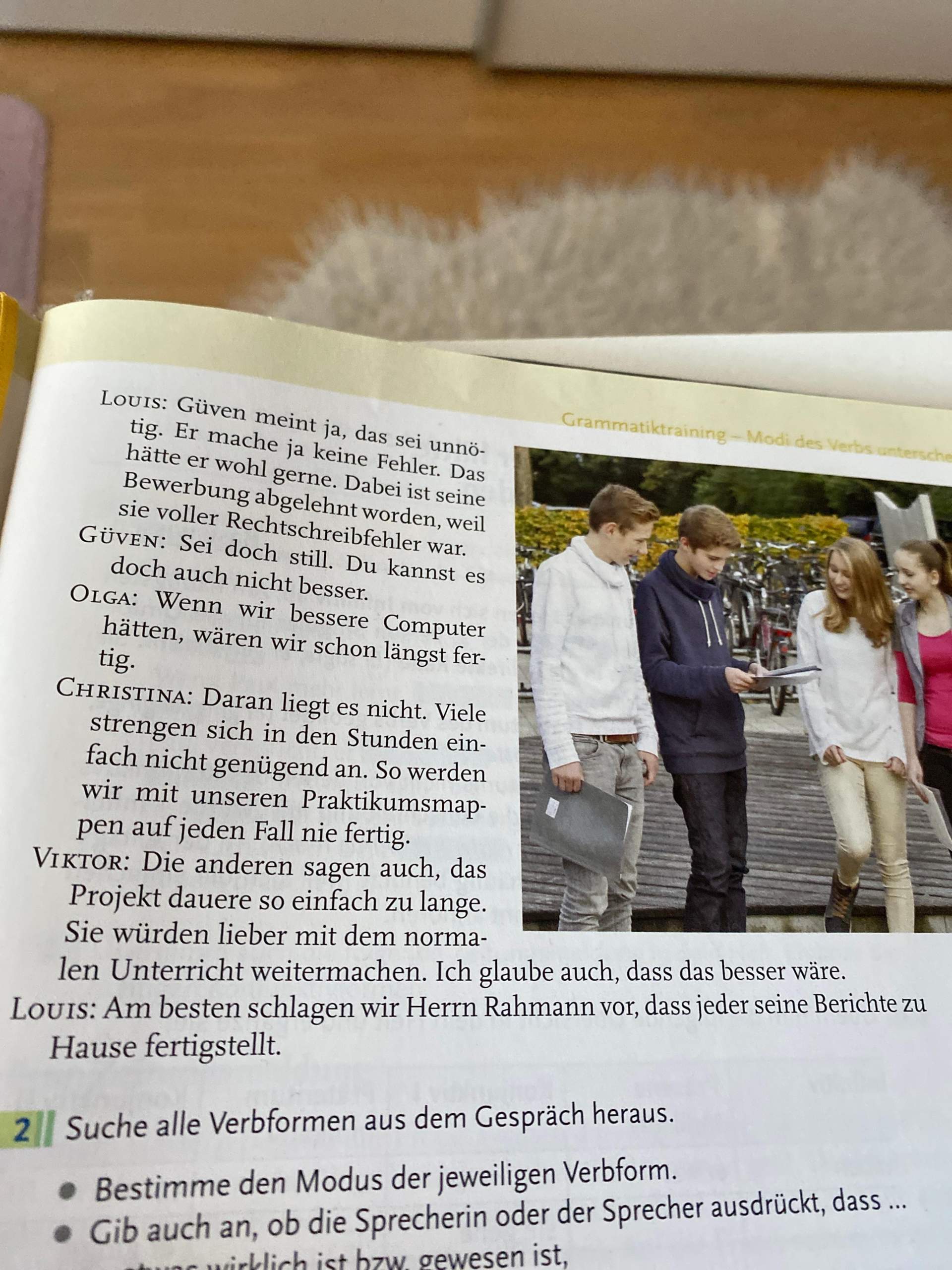 Modalform Verben in den Sätzen herausfinden doch wie? (Schule, Deutsch ...