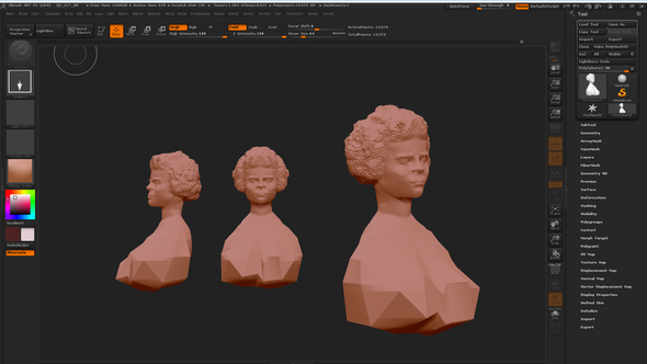 Frau mit Afro - (Schreiben, Talent, Modellieren)