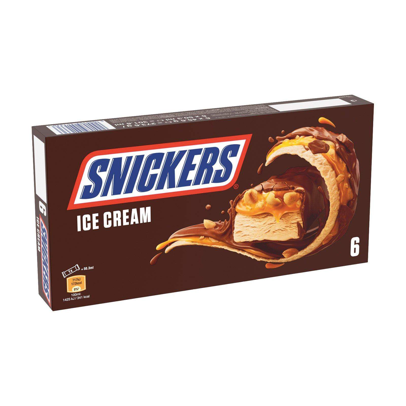 Snickers Eis Riege Mögt ihr Snickers Eis? (Geschmack)