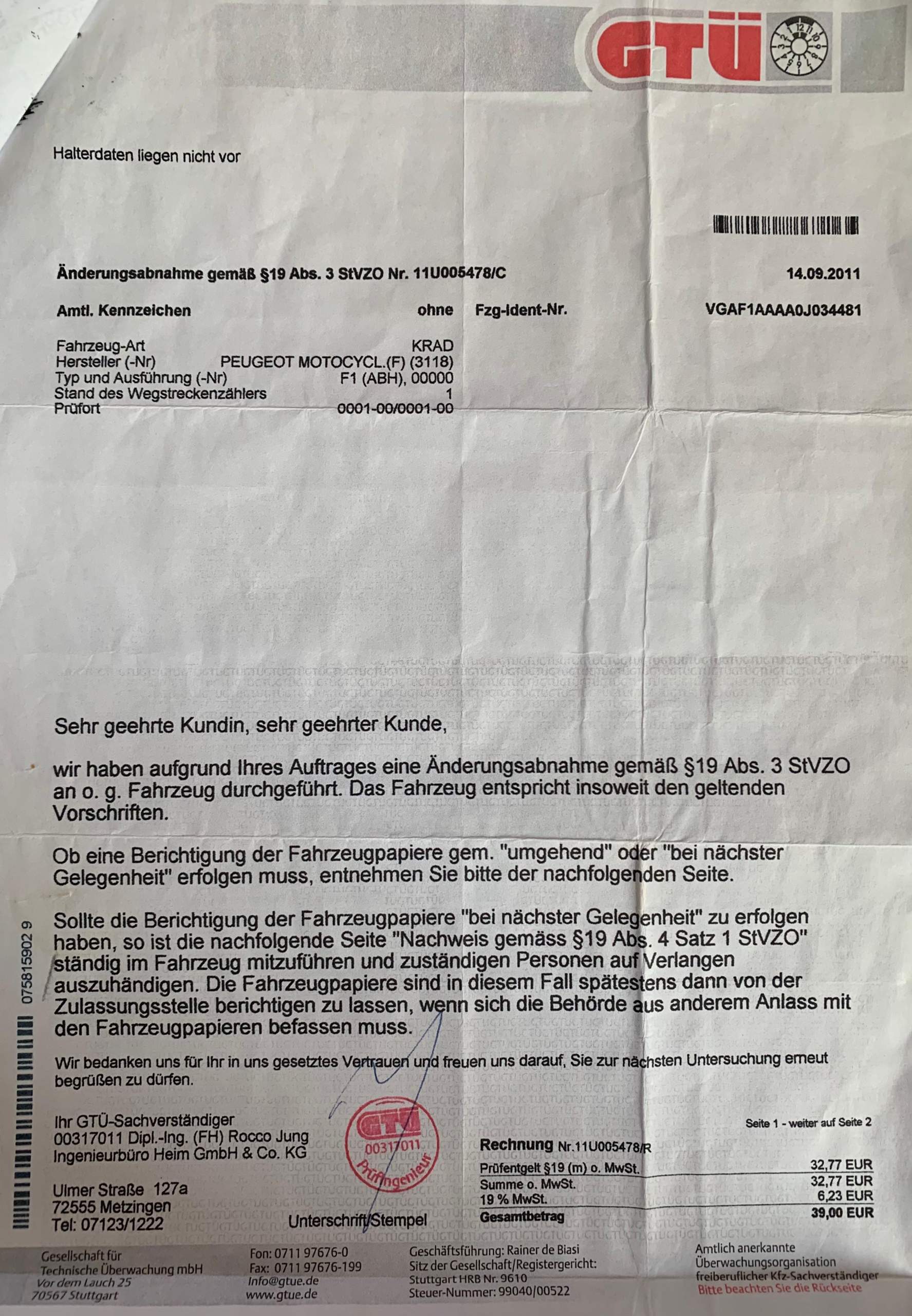 Mofa Papiere ausreichend? (Technik, Technologie, Roller)