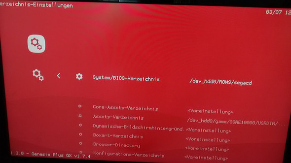 Verzeichniseinstellungen - System/Bios-Verzeichnis - (Playstation 3, Bios, Retroarch)
