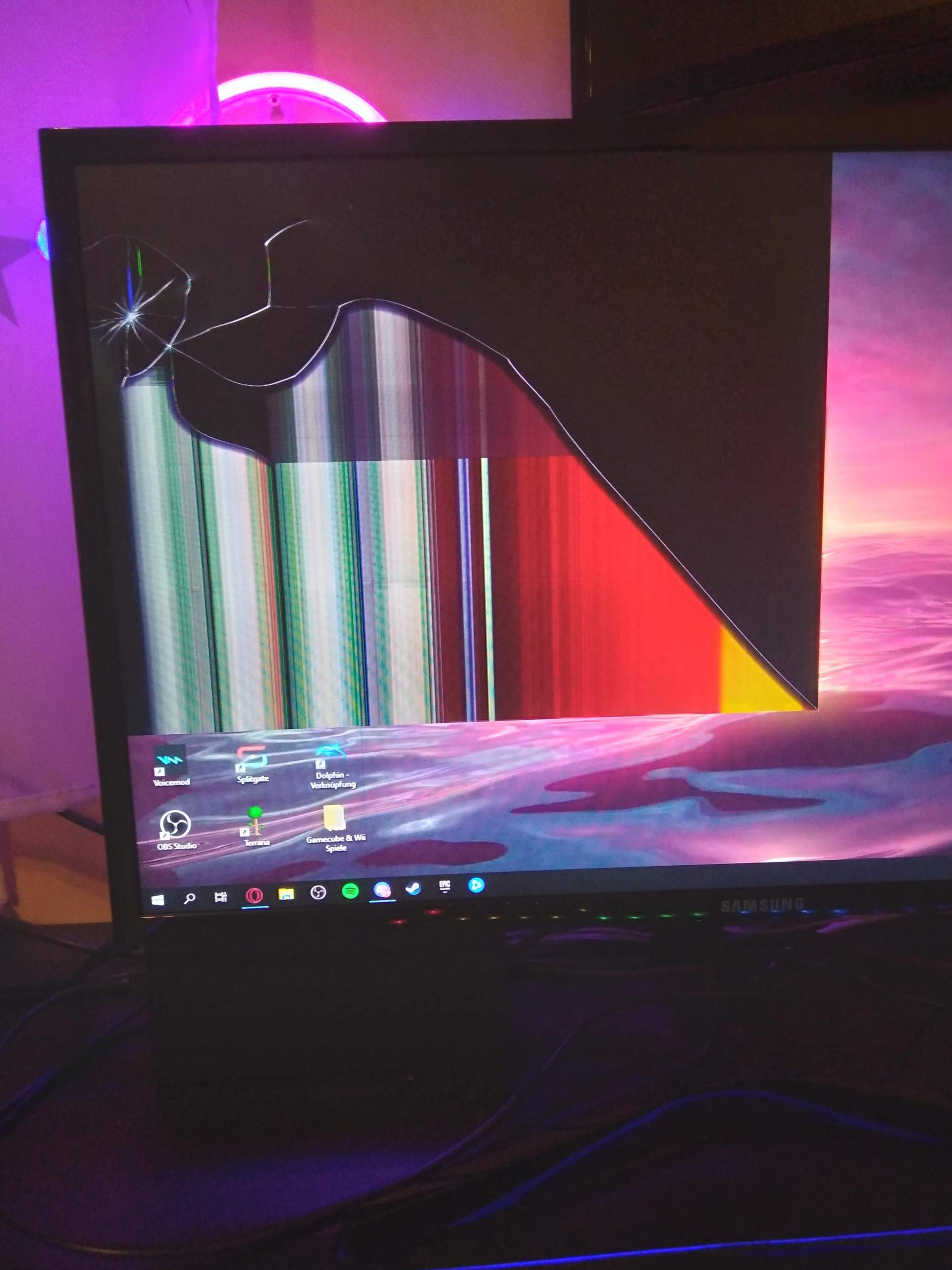 MONITOR KAPUTT HILFE (Siehe Bild)? (Gaming, Gaming PC, Reparatur)