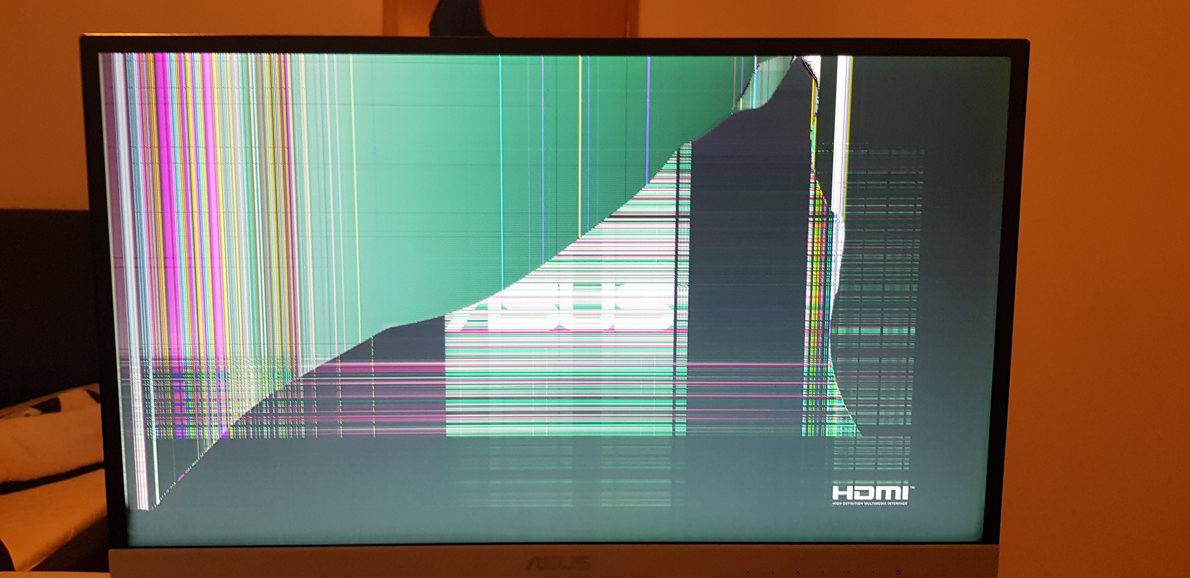 Monitor riss Mit Bild? (Computer, PC, Technik)