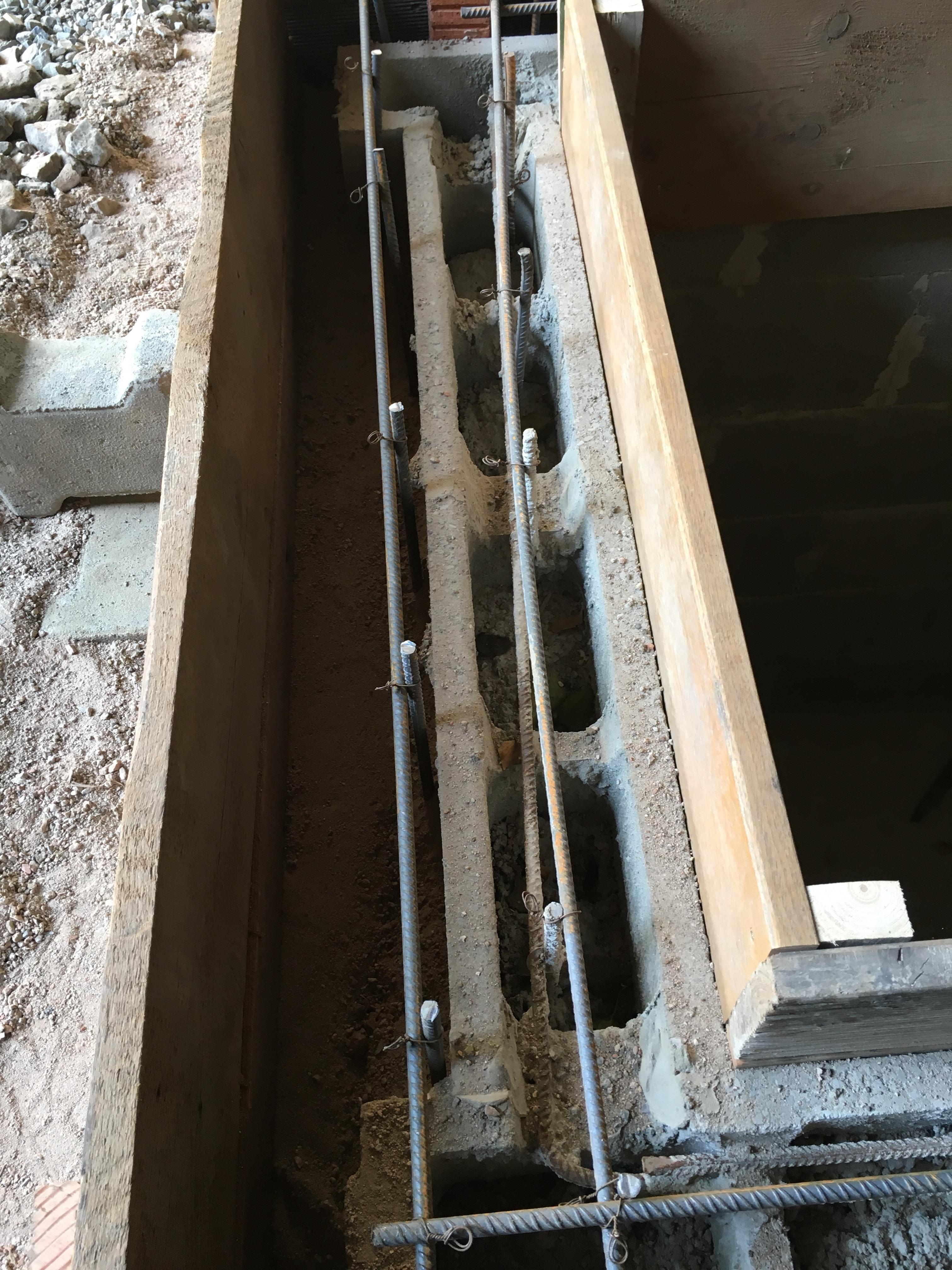 Montagegrube Ringanker Armierung? (heimwerken, Schaltung, Baustelle)