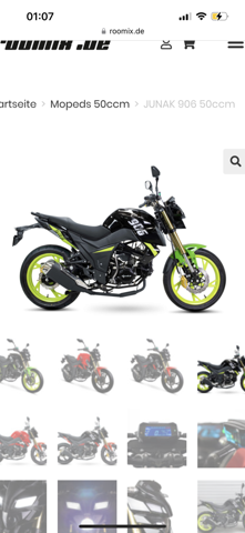Roller 50 ccm kaufen  Motorrad Online-Shop - Roomix