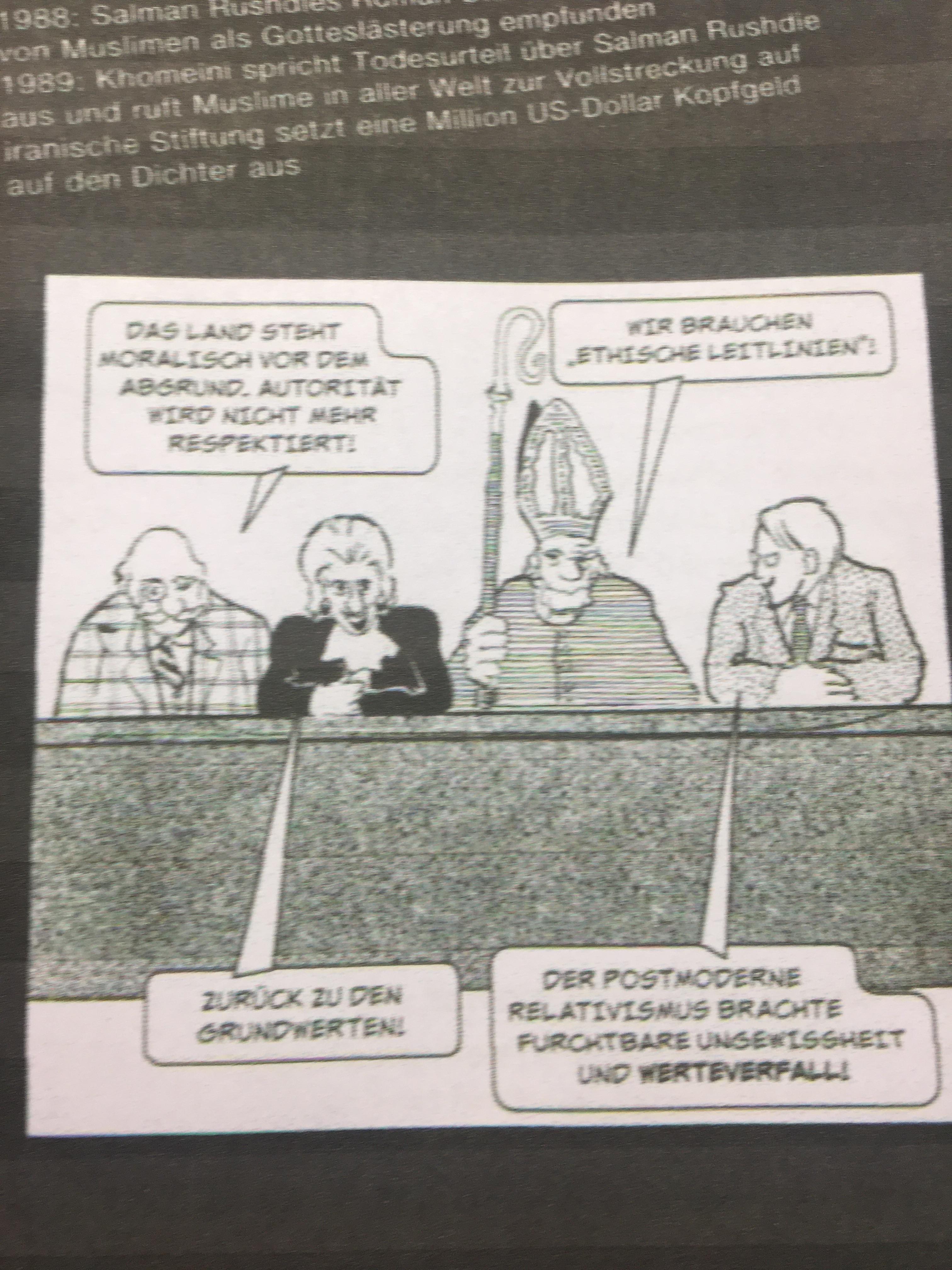 Moral Und Ethik Karikatur Philosophie Und Gesellschaft