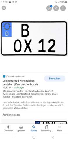 Motorradkennzeichen An Der 125er Erlaubt Motorrad Kennzeichen