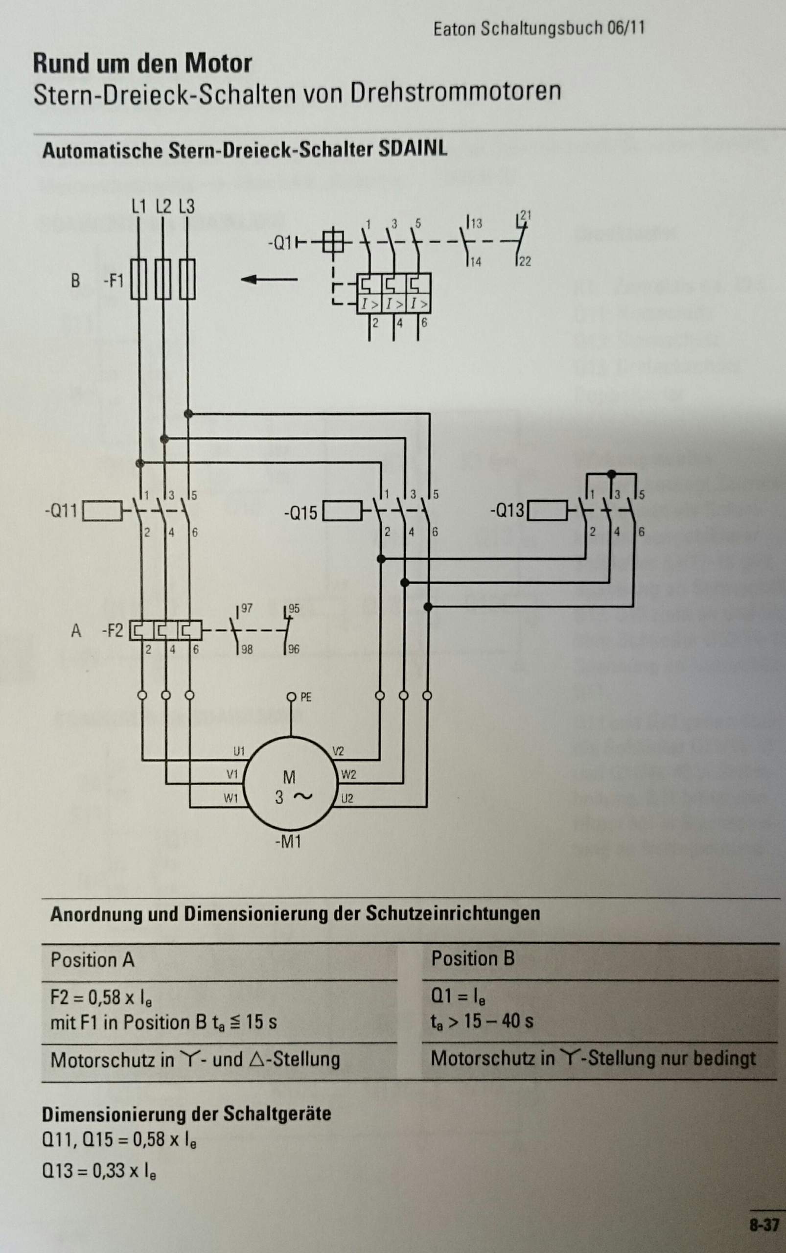 Motorschutz in Stern Dreieck Schaltung? (Motor, Elektro)