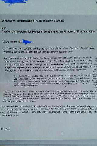 Mpu Brief Erhalten Ausraumung Bestehender Zweifel An Der Eignung Zum Fuhren Von Kraftfahrzeugen Was Kommt Auf Mich Zu Und Was Fur Kosten Tipps Auto Fuhrerschein Cannabis