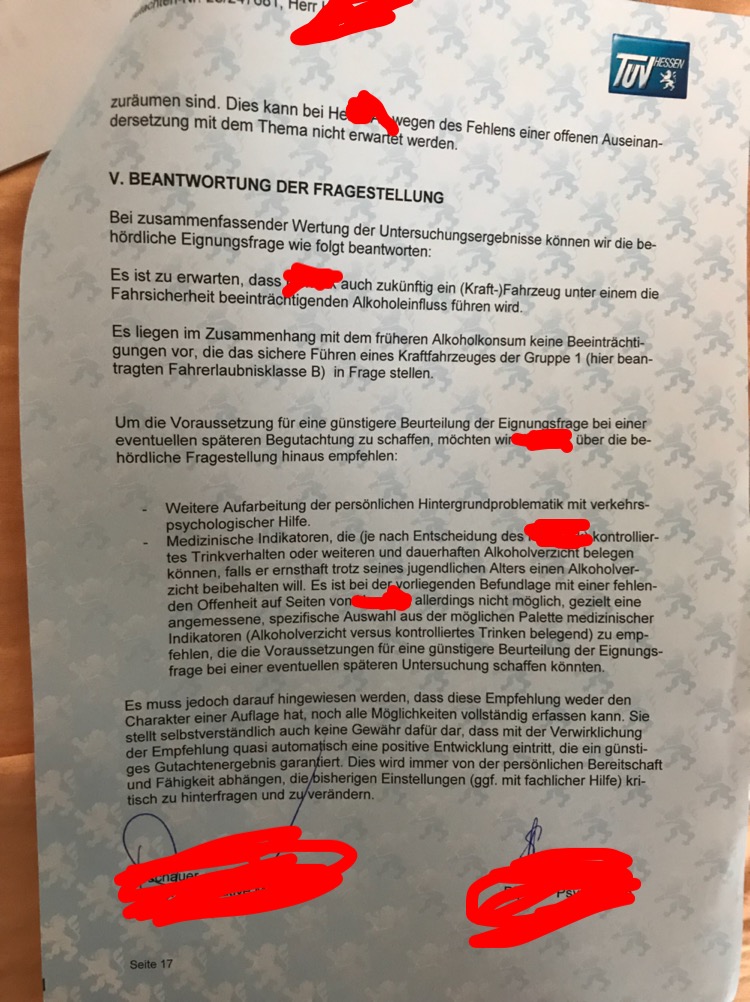 Mpu Negativ Empfehlung Fuhrerschein