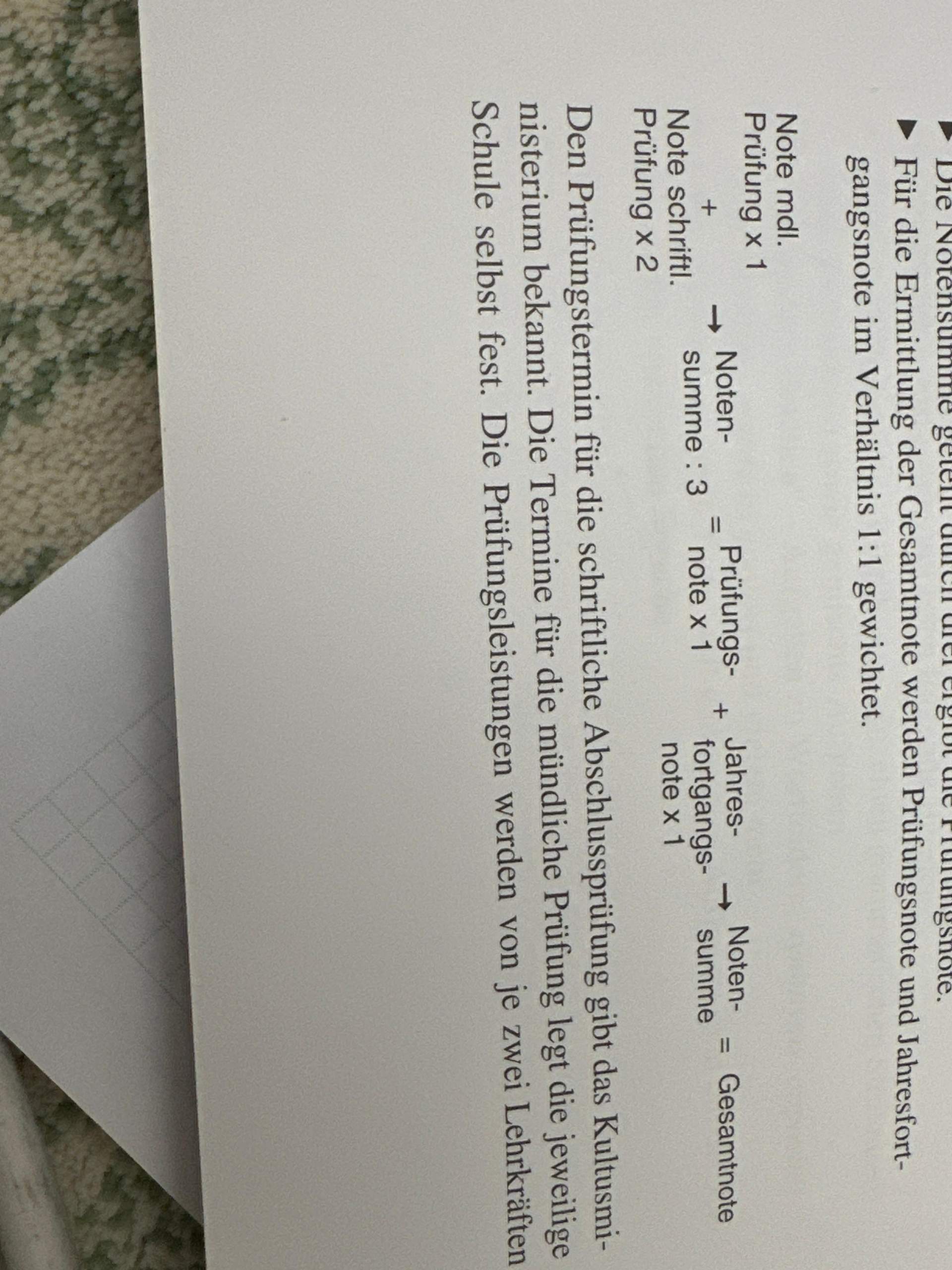 Msa English Note ausrechnen? (Schule, Englisch, Noten)