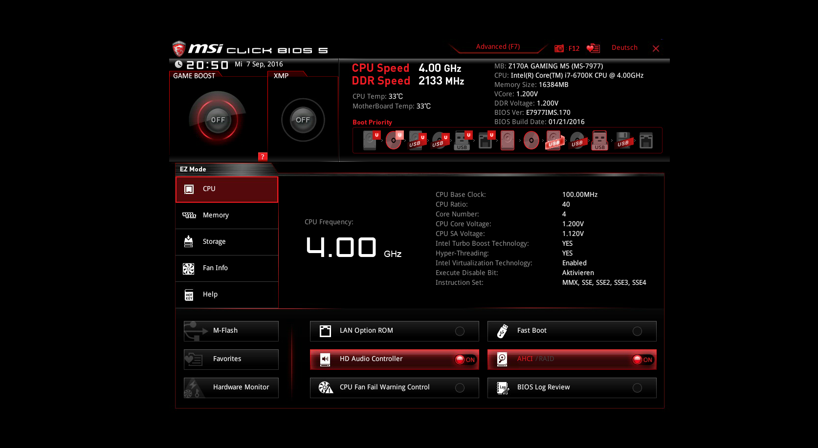 Msi boot mode select не активна