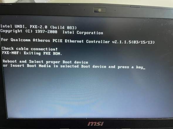 MSI Laptop HDD funktioniert nicht? - Bootet nicht?